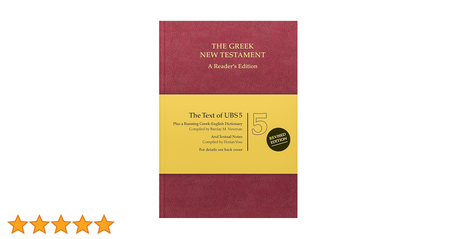 UBS5 Greek New Testament, Reader's Edition, Burgundy